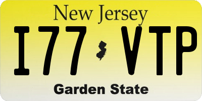 NJ license plate I77VTP