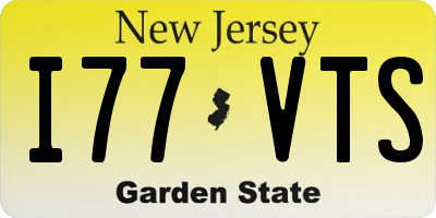 NJ license plate I77VTS