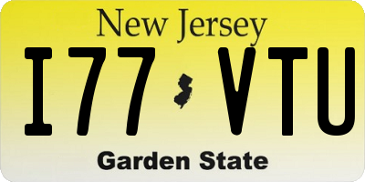 NJ license plate I77VTU