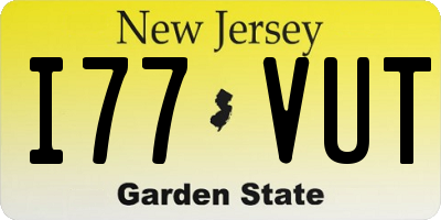 NJ license plate I77VUT