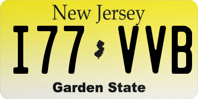 NJ license plate I77VVB