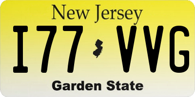 NJ license plate I77VVG