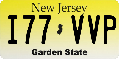 NJ license plate I77VVP