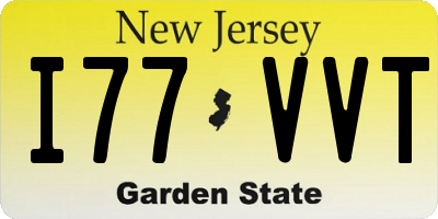 NJ license plate I77VVT