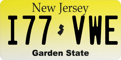 NJ license plate I77VWE