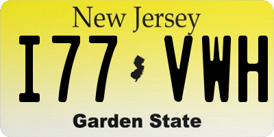 NJ license plate I77VWH
