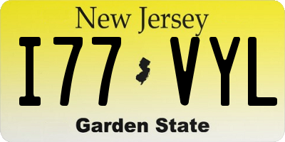NJ license plate I77VYL