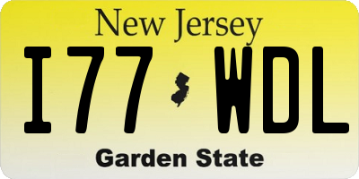 NJ license plate I77WDL