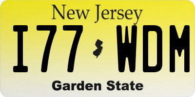 NJ license plate I77WDM