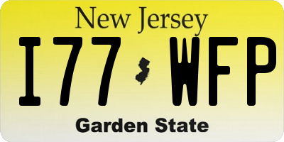 NJ license plate I77WFP