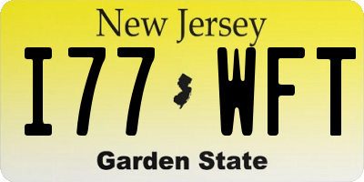 NJ license plate I77WFT