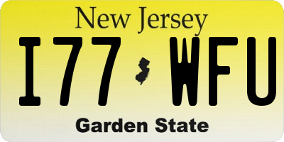 NJ license plate I77WFU