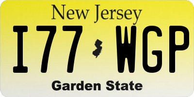 NJ license plate I77WGP