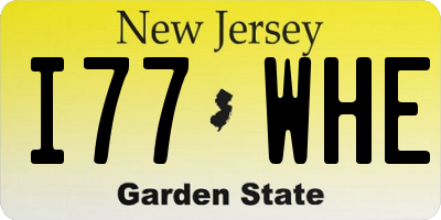NJ license plate I77WHE