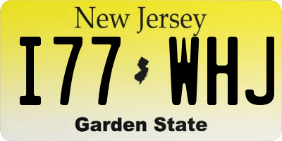 NJ license plate I77WHJ
