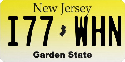 NJ license plate I77WHN