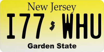 NJ license plate I77WHU