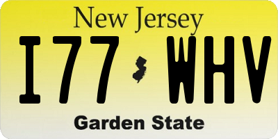 NJ license plate I77WHV