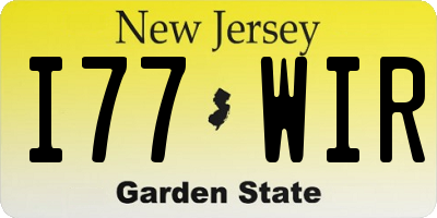 NJ license plate I77WIR