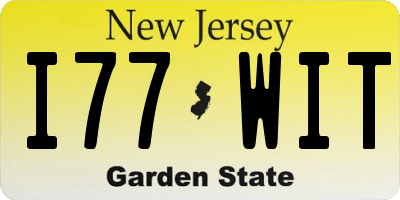 NJ license plate I77WIT