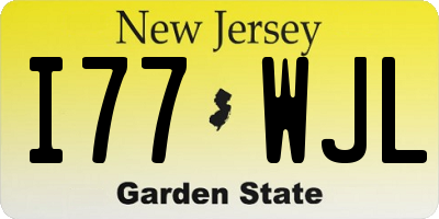 NJ license plate I77WJL