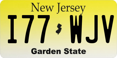 NJ license plate I77WJV