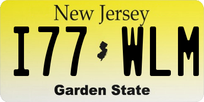NJ license plate I77WLM