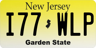 NJ license plate I77WLP