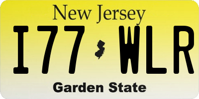 NJ license plate I77WLR