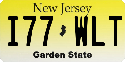 NJ license plate I77WLT