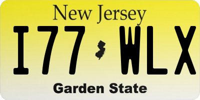 NJ license plate I77WLX