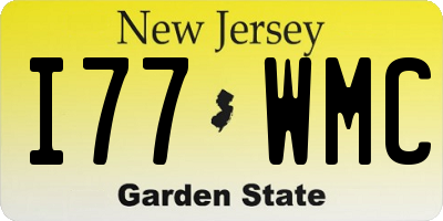 NJ license plate I77WMC