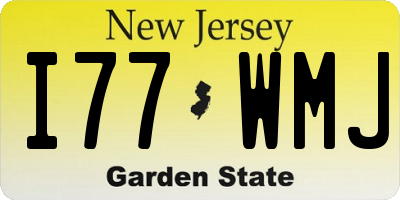 NJ license plate I77WMJ