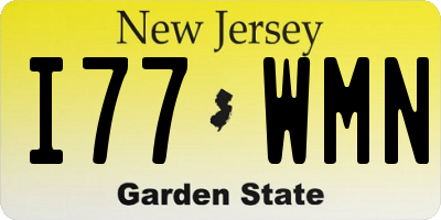 NJ license plate I77WMN