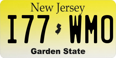 NJ license plate I77WMO