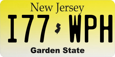 NJ license plate I77WPH