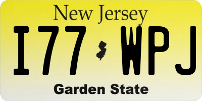 NJ license plate I77WPJ