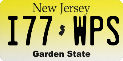 NJ license plate I77WPS