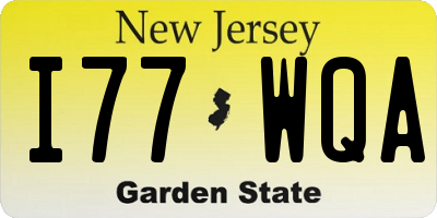 NJ license plate I77WQA