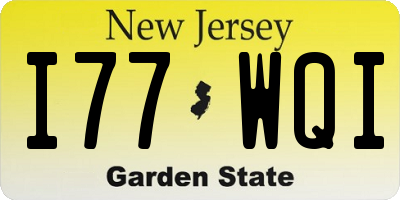 NJ license plate I77WQI