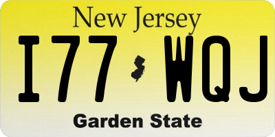 NJ license plate I77WQJ