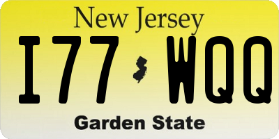 NJ license plate I77WQQ