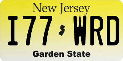 NJ license plate I77WRD