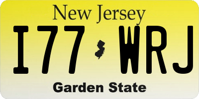 NJ license plate I77WRJ