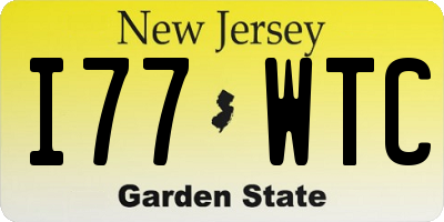 NJ license plate I77WTC