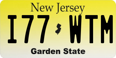 NJ license plate I77WTM