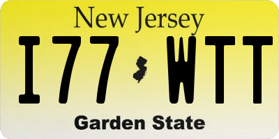 NJ license plate I77WTT
