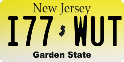 NJ license plate I77WUT