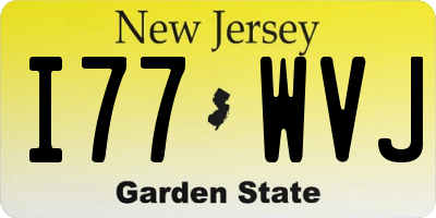 NJ license plate I77WVJ