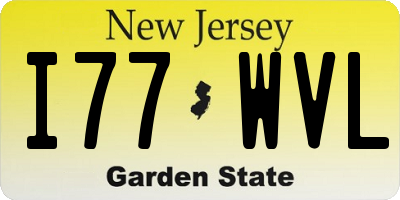 NJ license plate I77WVL